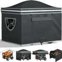 Generator Tent With Bracket,Generator Covers While Running,28x20x20 inches,Roof Design Without Water Accumulation,1680D Marine Canvas Production+Heavy-Duty Stainless Steel Bracket, Black