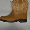 DREAM PAIRS Toddler Little Boys Girls Cowboy Boots Kids Western Square Toe Riding Mid Calf Boots, Size 9 Toddler  (Camel/Light Brown)