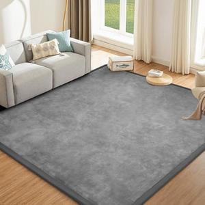 ILPEOD Baby Play Mat 1.2" Thick Memory Foam Nursery Rug Area Rug, 4FT X 4FT Yoga Mat Playmat Crawling Mat for Baby,Toddlers, Infants, Kids,Floor Mat Tatami Mat for Living Room with Non-Slip, (Grey)