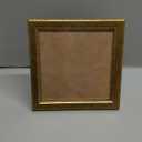 Wood 7x7 Frame Gold, Ornate Natural Wooden 7x7in Picture Frames, Modern Golden 7 x 7inch Gallery Photo Pic Frame with HD Plexiglass, Horizontal Vertical Wall Mounting Tabletop Display 1Pcs