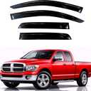 KPY Rain Guards Fit for 2002-2008 Dodge Ram 1500 Quad Cab, Out-Channel Window Visors Vent Wind Deflectors 4PC, Truck Accessories for 2003-2009 Dodge Ram 2500 3500 (Extended Cab Only)