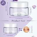 SATINIOR 100 Pcs Plastic Jars with Lids Small Containers Lids Wide Mouth Small Plastic Containers for Lotion Cream Rhinestones Body Butters Travel Storage(1 oz,White)