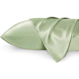 Bedsure Satin Pillowcase 2 Pack Similar to Silk Pillow Cases Standard Size, Pillow Case for Sleeping Women with Envelope Closure, Gifts for Women Men, Sage Green, 20x26 Inches, 2pcs