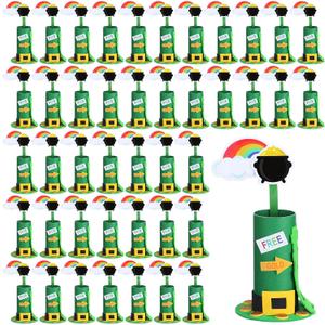 Leitee 100 Set St. Patrick's Day Leprechaun Trap Kit, DIY Catch A Leprechaun Trap Craft Kit St. Patrick's Lucky Party Supplies for St. Partrick Day Home Party Decor Preschool Projects