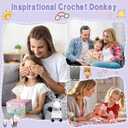 2 x JoycuFF Mini Funny Donkey Daughter Gifts from Mom Dad, Easter Basket Stuffers Birthday Gift for Daughter, Graduation Gifts for Her, Handmade Emotional Positive Donkey