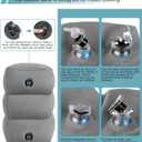 JefDiee Inflatable Foot Rest Pillow, Kids Airplane Bed, Adjustable 3 Layers Height Leg Rest Pillow, Airplane Travel Essentials Great for Office, Home, Trains, Cars