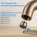 LongLasting Bathroom Sink Faucet Water Filter .Removes 99% Chlorine Heavy Metals. Hard Water Softener. Kitchen Purifier. Relieve Dry, Rough&Itchy Skin, Suitable for Sensitive Skin.TWF Series