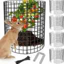 UNIFAMILY 12 Pcs Plant Protectors from Animals, 16x12IN Metal Plant Cage to Keep Animals Out, 4 Pack Garden Protector Cage from Deer, Garden Protection for Vegetables Chicken Wire Cage for Plants