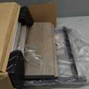 GYIIYUO 2 Drawer File Cabinet with 24'' Extended Desktop, Mobile Filing Cabinet, Rolling File Cabinet with Side Bag, Fabric Drawer, Fits A4/Letter Size, Printer Stand Home Office, Oak Grey