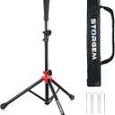 Storgem Batting Baseball tee Softball, Easy to Adjustable Height,Portable Tripod Stand Base Tee for Hitting Training Practice,with Carrying Bag (Black Red)