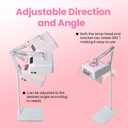 UV Foot Lamp with Stand, 78W Hanging Pedicure Lamp, Cordless UV Light for Feet with Sensor, LED Nail Light on an Arm, Wireless Gel Nail Polish Curing for Nails (Whole Floor Lamp) White