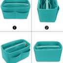 LEXSION Felt Purse Bag Organizer Insert with zipper Bag Tote Shaper Fit Speedy Neverful PM MM
