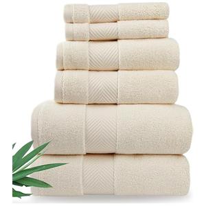 AlUSA Home 6pcs Towel Set ( Cream )