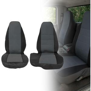 NLQR 60/40 High Back Bench Seat Cover fit for Ford Ranger Pickup XLT 1998 1999 2000 2001 2002 2003 Without Console Cover 2Pcs Universal Fit Seat Covers Black