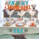Showgirl Theme Birthday Party Banner Decor, Glitter Orange Blue IN MY SHOWGIRL ERA Backdrop Banner for Showgirl Bridal Shower Party Showgirls Disco Bachelorette Show girls Listening Party Hanging Sign