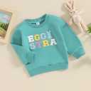 wybzd Toddler Boys Girls Easter Outfit Baby Kids Egg Star Crewneck Sweatshirt Oversize Pullover Bunny Shirt Holiday Clothes Blue Egg Star 3-4 Years (Green)