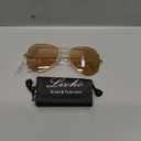 livho Sunglasses for Men Women Aviator Polarized Metal Mirror UV 400 Lens Protection (*Gold Yellow)