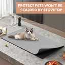 Stove Top Mat for Electric Stove, Heat Resistant Silicone Stove Cover Mat, 28 x 20 Inch Stove Guard Stove Top Protector for Cooktop, Dish Drying Mat for Kitchen, Glass Oven Induction Guard Mat (Gray)