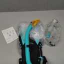 Kids Mask Fins Snorkel Set Snorkeling Packages, with Diving Mask, Snorkel, Adjustable Swim Fins, Mesh Bag, Anti-Fog Anti-Leak Snorkeling Gear for Kids for Snorkeling Swimming Diving (Green water)