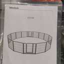 Yaheetech Dog Playpen Outdoor, 24 inch 16 Panels Dog Pen Indoor Heavy Duty Puppy Exercise Pen Metal Pet Fence for RV Camping/Yard/Garden