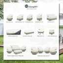 Outdoor 2-Seater Loveseat Cover,Patio Sofa Covers Fits up to 58W x 32.5D x 31H Inches,100% Waterproof Heavy Duty Patio Furniture Covers,Beige & Gray-Green