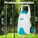 Garvee 13 Gallons Battery Powered Sprayer with Wheeled Cart, 18V 4Ah Electric Sprayer with 6 Nozzles & 2 Wands, 4-6 Hour Runtime, 80PSI Adjustable Pressure, Trigger Lock, Yard Sprayers for Lawn
