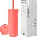 Simple Modern Insulated Tumbler with Lid and Straw | Iced Coffee Cup Reusable Stainless Steel Water Bottle Travel Mug | Gifts for Women Men Her Him | Classic Collection | 24oz | Honolulu