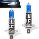 Pack-2 Car Halogen Bulbs, Quartz Driving Lights, 100 W Front Fog Light Bulbs, Bulb Replacements, Super Bright Auto Lights, Lighting Tool, Universal for Most Cars, Trucks, SUVs (White #H1)
