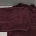 GLAMBURG Premium Cotton 20x32 inch 2-Pack Bath Mats - 100% Ringspun Cotton - Luxury Hotel & Spa Quality - 800 GSM - Durable Soft Highly Absorbent - Machine Washable - Burgundy