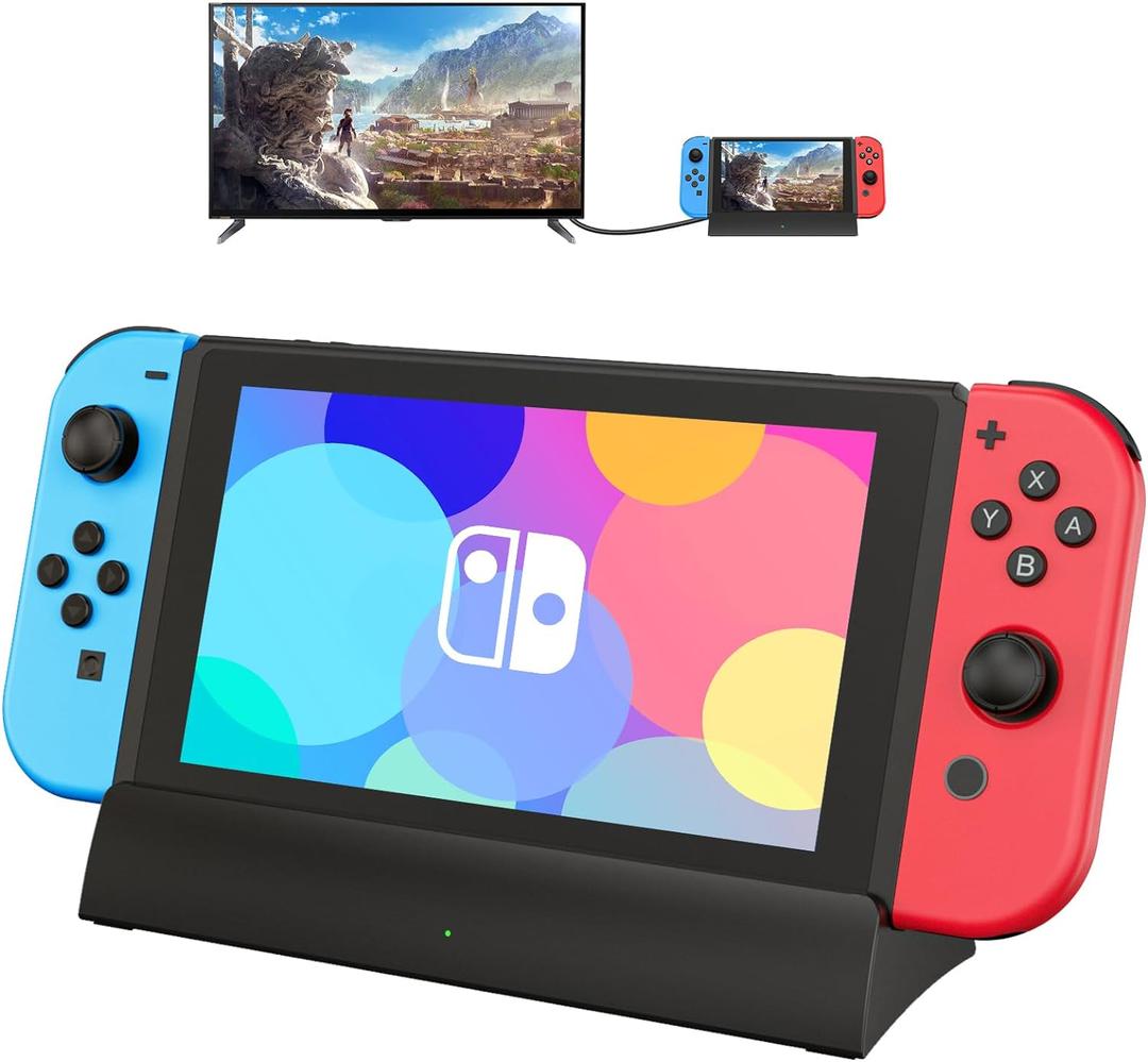 TV Docking Station for Switch-4K 1080P HDMI Output/USB-C Port/USB 3.0 Port,Replacement for Official Switch Dock(Only Dock)