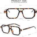 JOVAKIT Fashion Square Blue Light Glasses for Men Women Square Aviator Glasses Style Computer Eyeglasses Anti Eyestrain (01 Tortoise)