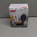 Dash Mini Waffle Maker- Compact Electric Iron for Creative Homemade Treats - PTFE nonstick surface - Easy-to-Clean - Perfect for Kids & Families - White