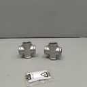 TAISHER 2PCS Stainless Steel 4 Way Pipe Fittings, 3/4" x 3/4" x 3/4" x 3/4" NPT Female Pipe Fittings