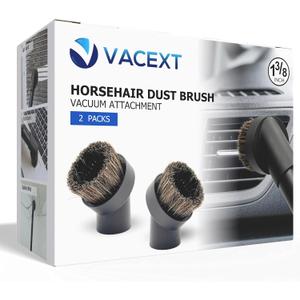 For Miele 2Pack Round Horsehair Dust Brush Vacuum Attachments Accessories 1-3/8'' Inner Diameter Compatible with Miele C1 C2 C3 Vacuum Cleaners -Household Cleaning Attachment Kit