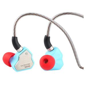 Linsoul 7Hz Salnotes Zero HiFi 10mm Dynamic Driver in-Ear Earphone IEM with Metal Composite Diaphragm Stainless Steel Faceplate Detachable 2Pin OFC Cable (Blue, Without Mic)