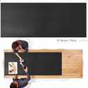 ZORESYN Conference Table Pads (66.9" x 27.6") - PU Leather Extended Large Mousepad Desk Mat - Nonslip Base and Waterproof Desktop Writing Pad Mouse Mat (Black)