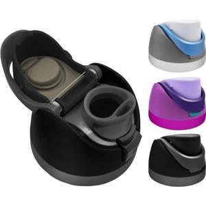 Replacement Cap for Owala FreesipOne Button Top Lid Compatible with Owala Water Bottles 16oz 24oz 32oz 40oz, BPA-Free, Leakproof, Dishwasher Safe Accessory (Black)