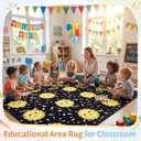 Tinideya 5 x 7.5 ft Classroom Rug, Black Sun Composition Carpet