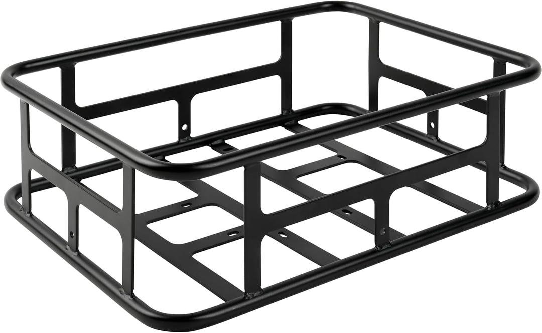 Retrospec EverythingBin Heavy-Duty Steel eBike Rear Basket with Water-Resistant Liner - Large Capacity Cargo Carrier for Electric Bikes (13x18x5.7), One Size