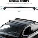 43" Universal Roof Rack Cross Bars, Upgraded Aluminum Lockable Crossbars with Extendable Window Frame & Dual Security Keys. 165lbs Max Load for Bare Roof Cars/Trucks/SUVs