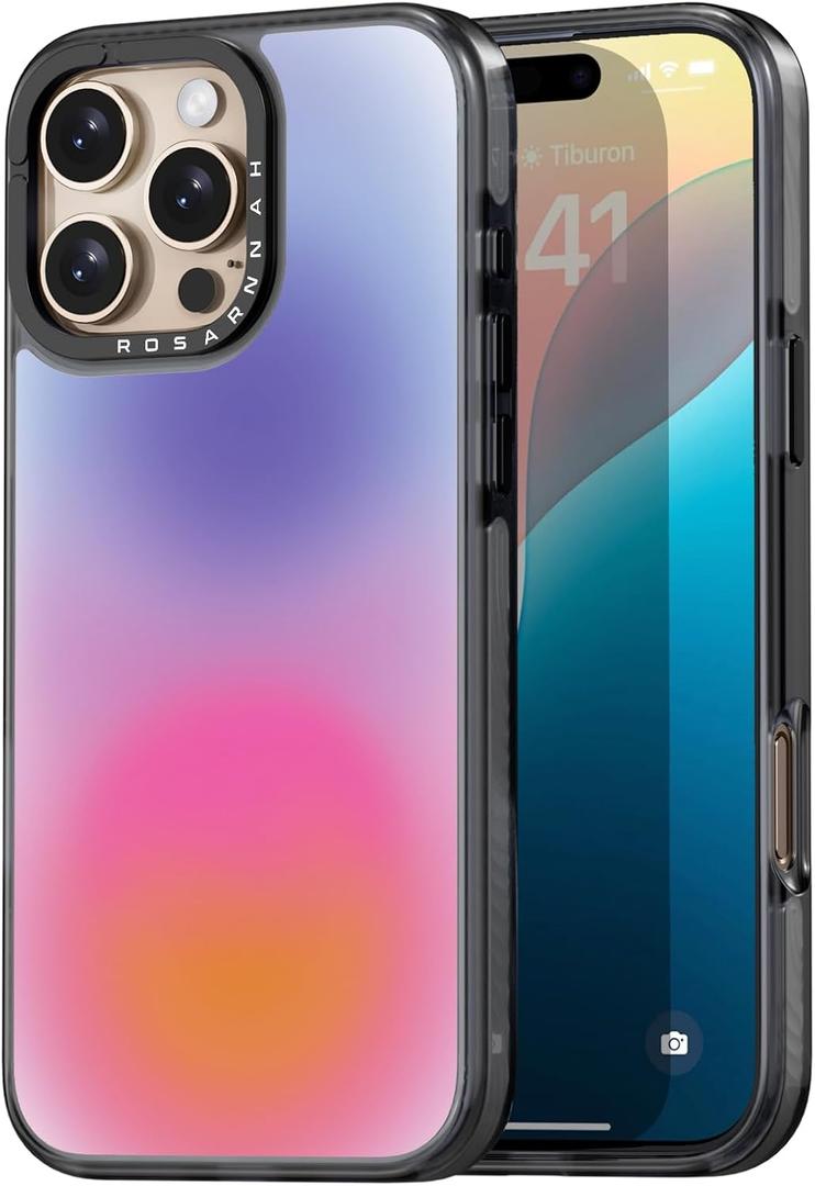 Compatible for iPhone 16 Pro Max Case Cute - Durable Shockproof 6.6 ft Drop Impact Phone Case - Black Funny Fade Out Design for iPhone 16 Pro Max 6.9"