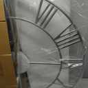 Cuspin 24 Inch Wall Clock Large Silver Decorative Modern Metal Clocks