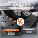 VEVOR Rubber Curb Ramp 4.25" Rise Height, 11.8" Width 19.7" Length Driveway Ramp for Curb, 15T Heavy Duty for Forklifts, Trucks, Buses, Cars, Wheelchairs, Bikes