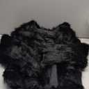 Girls Faux Fur Coat Fluffy Furry Fleece Jacket Kids Warm Winter Shaggy Outwear with Pockets 14 Years  (Black, XL)