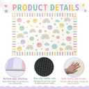 gisgfim 5x7.6ft Large Classroom Rugs Smile Face Seating Carpet, Pastel