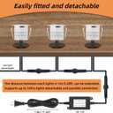 Recessed LED Deck Light Kits 16 Pack, IP67 Waterproof Outdoor Landscape In-ground Lighting, 12V Low Voltage Deck Lighting for Garden,Yard,Patio,Step,Stair,Floor Decoration.