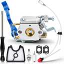 MOTOALL 590460102 Carburetor for Husq 125B Husqvarna125BX 125BVX Leaf Blower Trimmer for Zama C1Q-W37 Carb 545 08 18-11 581798001 545081811 545112101 with Air Filter Fuel Line Kit Snowblower