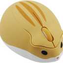 2.4GHz Wireless Mouse Cute Hamster Shape Less Noice Portable Mobile Optical 1200DPI USB Mice Cordless Mouse for PC Laptop Computer Notebook MacBook Kids Girl Men Women Adults Gift (Yellow)