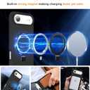 ZHK Liquid Silicone Designed for iPhone Air Case with Magnet Stand, [Precise Camera Lens Protection][Mil-Grade Drop Shockproof][Soft Anti-Scratch Microfiber Lining] Slim Fit Cover, Black (iPhone Air 6.5 inch)