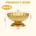 8 PCS Compote Bowl Gold Vase for Centerpieces 7" W x 4" H Small Metal Pedestal Vase Antique Gold Urn Vases Flower Arrangement for Wedding Anniversary Parties and Home Decor
